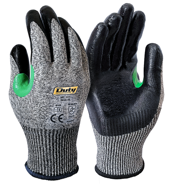 GUANTE RESISTENTE AL CORTE - G13 - NIVEL 5 - BAÑO NITRILO