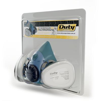 KIT DE RESPIRACION MULTIPROPOSITO DUTY SEMI 5502 SILICONA+ CART 5001+ PREFILTRO + RETENEDOR MEDIUM